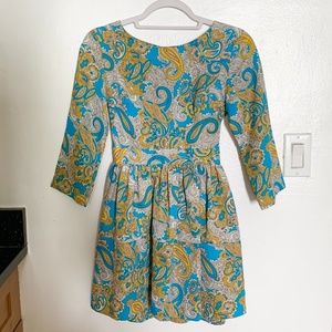 H&M Mini Flared Paisley Dress
